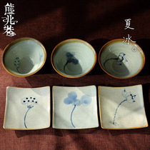 Hand-painted tea cup summer ice handmade ice crack antique glaze tea cup original bright side small tea cup kung fu tea set