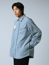 MOUNTAINFEVER AW22 Outdoor seersucker plaid fishing pocket long-sleeved shirt
