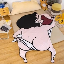Crayon Shin-chan special-shaped air conditioner quilt fun summer childrens nap blanket double-sided velvet cartoon anime blanket gift