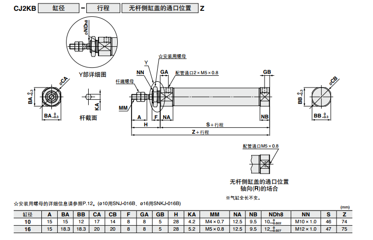Цилиндр 防不旋转六角杆气缸cdj2kb10x10-15/20/25//35/40/6/50/75/150-zb Hideke CDJ2KB10X10-15/20/25/35/40/6/50/75/150-ZB