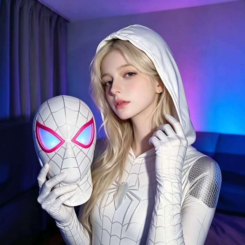 Spider-Man 4 Gwen Remote Control Headgear Cosplay Mask Brand New Movie Merchandise Atmosphere Photo Props