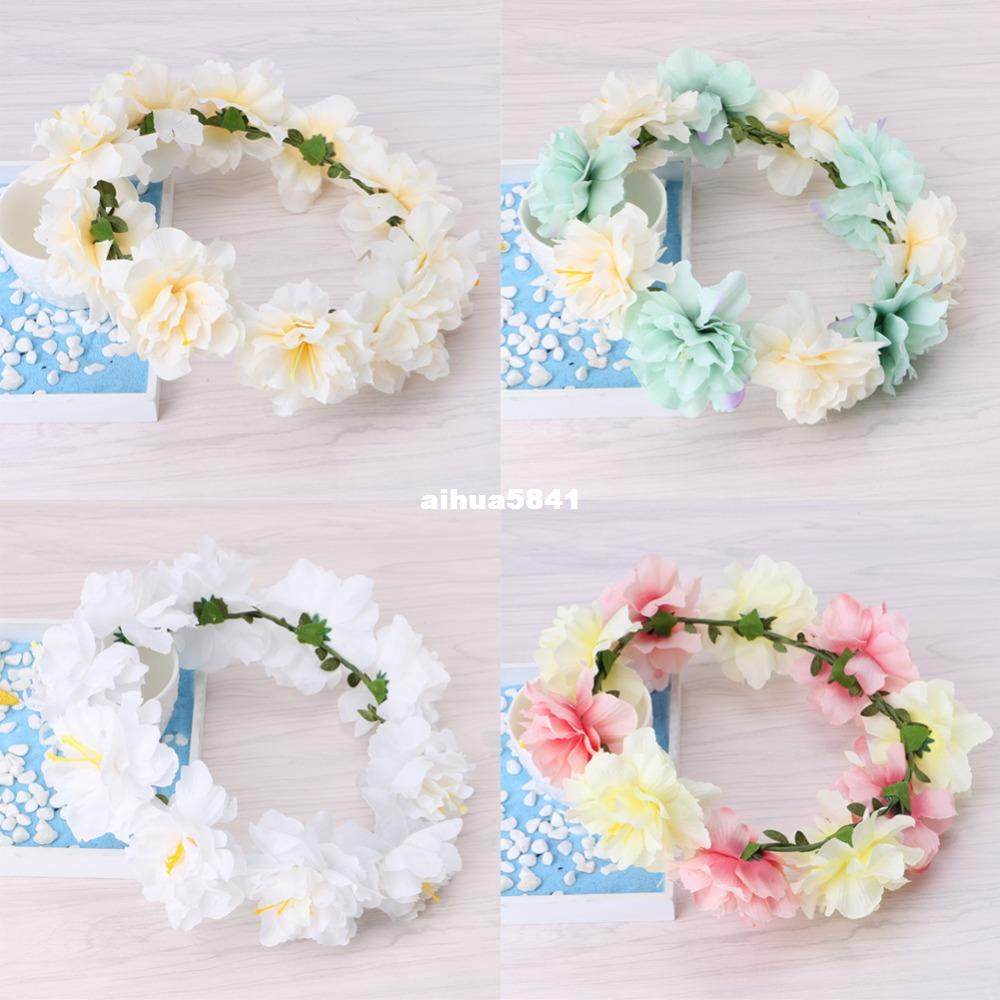 Boho Flower Crown Headband Hair Garland Wedding Party