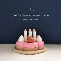 Fairy Korean ins children's wooden house simulation birthday cake boys and girls fun educational toys