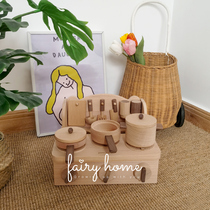 (fairy) Korean ins children play house small kitchen toys kindergarten early education baby simulation kitchen utensils