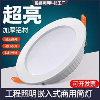 Super Bright Led Downlight Embedded High-Power 2.5-Inch 12W Shop Commercial 6-Inch 8-Inch 50W Ceiling Light Barrel Hole Light