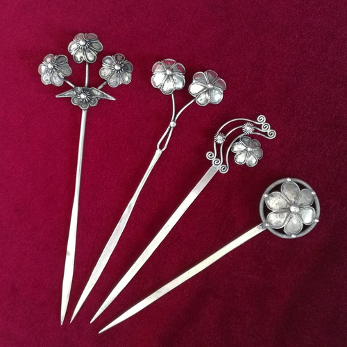 Этническое ханьфу ручной работы, аксессуар для волос, китайская шпилька в форме цветка, этнический стиль, тонкое плетение