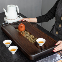 Small bridge running water Whole ebony tea tray tray Solid wood Kung Fu tea household drainage small tea table