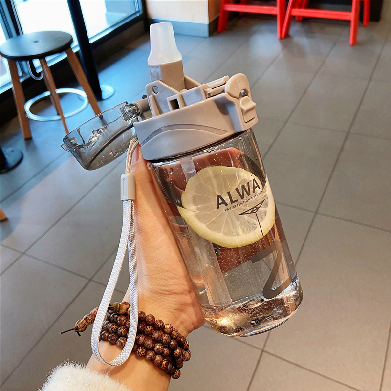 South Korea Fitness Belt Straws Cups Women Summer Adults Cute Children Pregnant Women's Water Glasses Brief Plastic Sen Cups Men