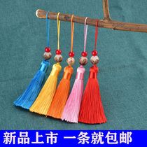 Chinese style tassel spikes Bodhi root carving Lotus pendant mobile phone bag tassel hanging ornaments ancient style bookmarks small hanging ears