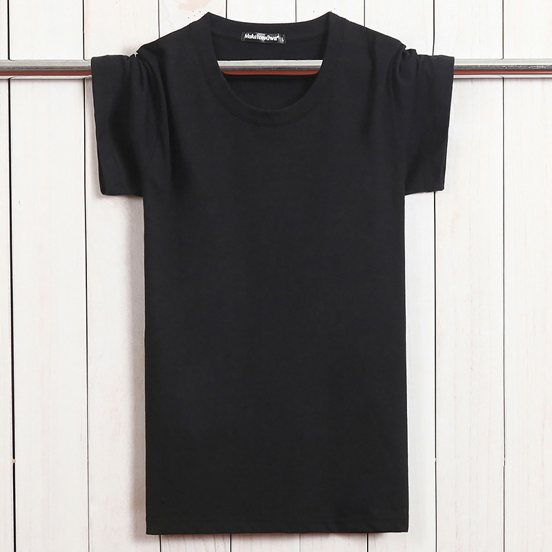 Mùa hè chất béo chất béo cotton chất béo ngắn tay T-Shirt cộng với phân bón XL nam vòng cổ đặc biệt loose đáy áo T-Shirt triều