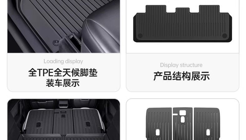 Suitable for the New Version of Tesla Modely/Yl Interior Tpe Floor Mats, a Full Set of Protective Accessories, New Car Floor Mat Modifications