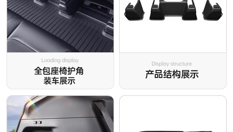 Suitable for the New Version of Tesla Modely/Yl Interior Tpe Floor Mats, a Full Set of Protective Accessories, New Car Floor Mat Modifications