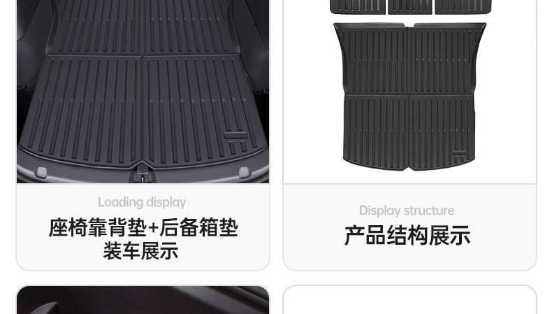Suitable for the New Version of Tesla Modely/Yl Interior Tpe Floor Mats, a Full Set of Protective Accessories, New Car Floor Mat Modifications