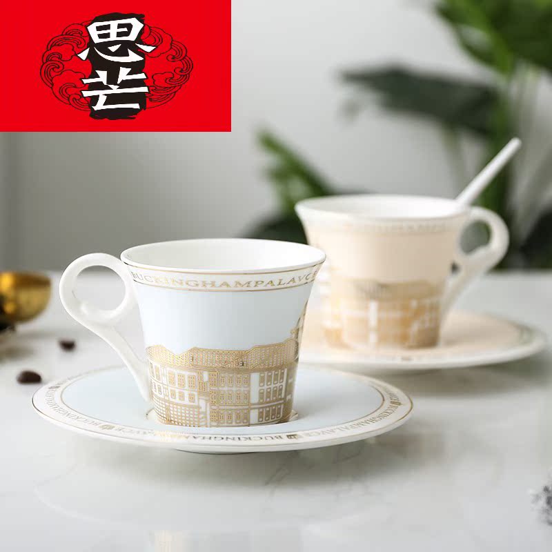 Thinking mans small European - style key-2 luxury ipads porcelain cup coffee cup dish of household ceramics court wind afternoon tea cups with disc