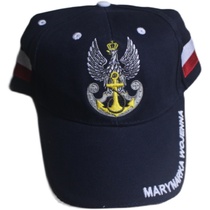 Polish Navy MARYNARKA WOJENNA military version public hair cotton embroidered dome short brim baseball cap (5)