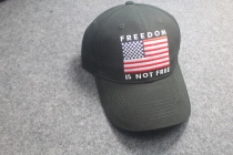 Military Tactical Roscoe American Stars and Stripes FREEDOM Black Embroidered Cotton Baseball Cap One Size (6)