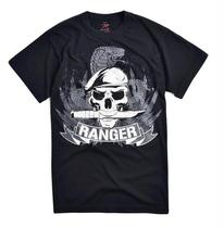 vintage Roosevelt ROTHCO”US Special Forces Ranger  Skull Print Army Fan Short sleeve T-shirt