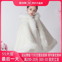Child Hanfu Baby Cloister Cloister Girl CUHK Girl Ancient Dress Princess Shawl Jacket Autumn Winter Thickened Warmth