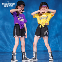 Childrens clothing street dance girls jazz dance clothing childrens catwalk model show tide dress hip-hop summer dance clothing fashion