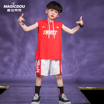 Childrens hip-hop suit casual hip-hop girls tide boys drum performance uniform Primary School students domineering clothes
