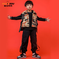 Childrens Street Dance Set Boys Hip Hop Middle Childrens Walk Show Children hiphop Girls Jazz Dance Performance Tide Dress