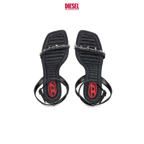 [50 % скидка] Г -жа Дизель Оваль D Черные сандалии с высоким уровнем высокого уровня Y03303P6078