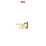 Мужские и женские модные простые серьги DIESEL с одинаковым логотипом D, одинарные, серебро, черное золото