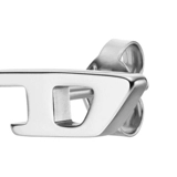 Мужские и женские модные простые серьги DIESEL с одинаковым логотипом D, одинарные, серебро, черное золото