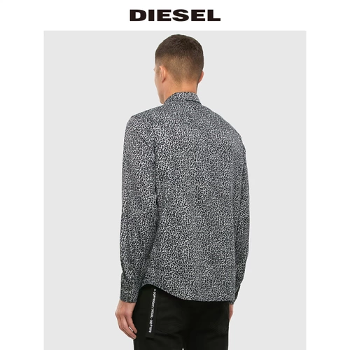 Diesel Мужская леопардовая тенденция досуга досуг с длинной рубашкой A007410Wazq