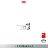 Мужские и женские модные простые серьги DIESEL с одинаковым логотипом D, одинарные, серебро, черное золото