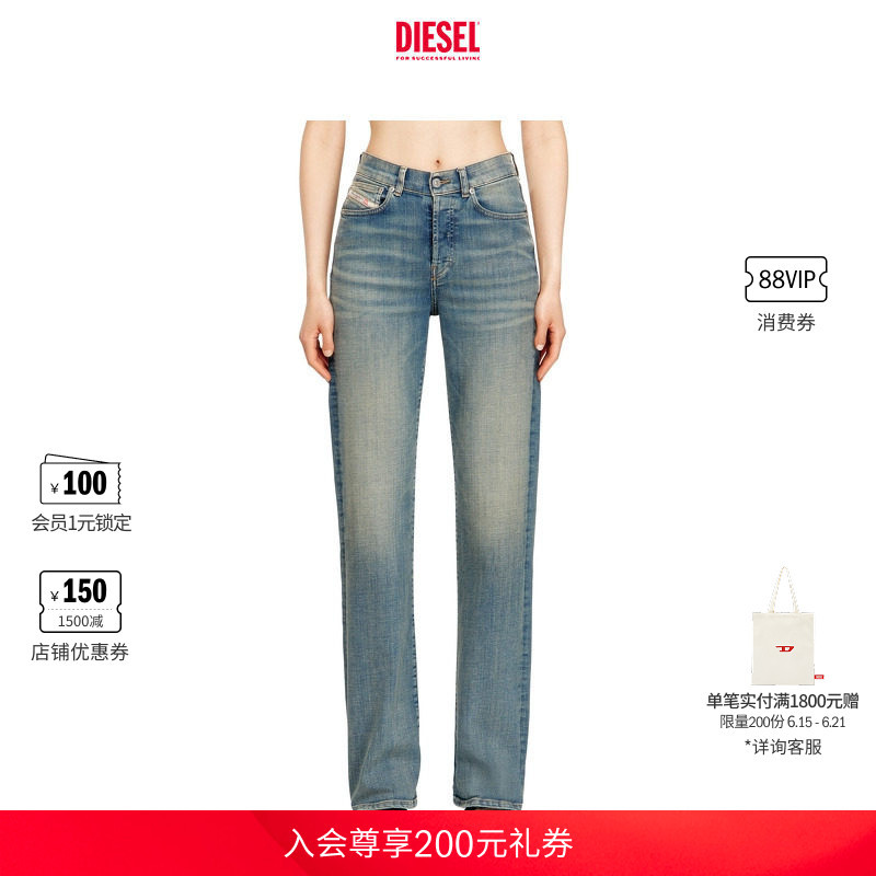 Diesel Women's D-Sent High-Waisted Straight-Leg Jeans A1987109N32