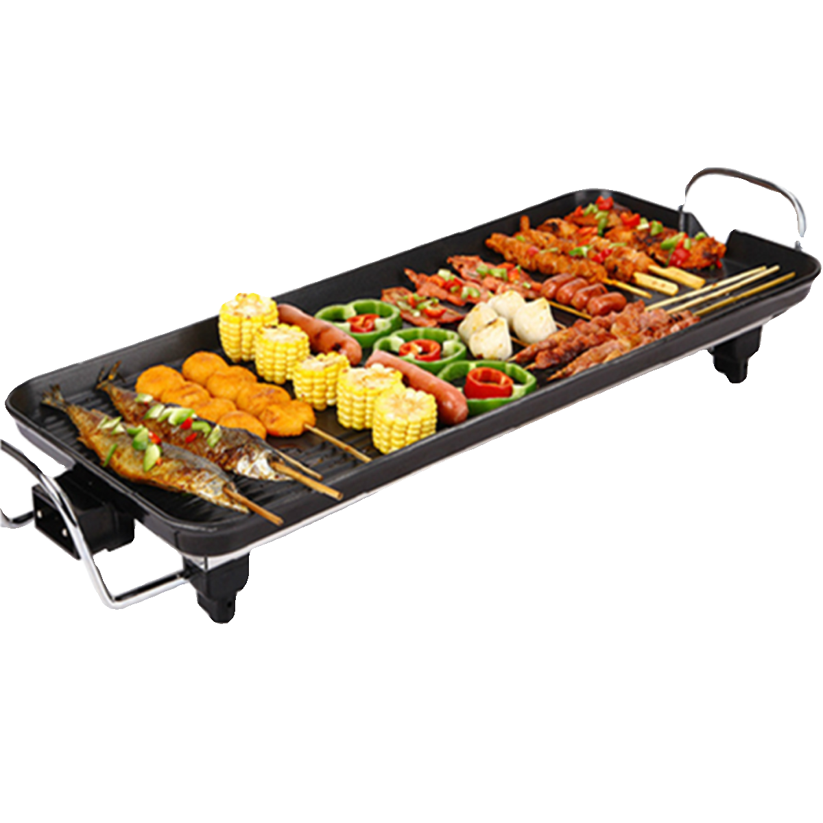Electric Grill for Barbecue, Electric Barbecue Grill, Household Grill Pan, Multifunctional Barbecue Pot, Smokeless Skewer Machine, Korean-Style Grill