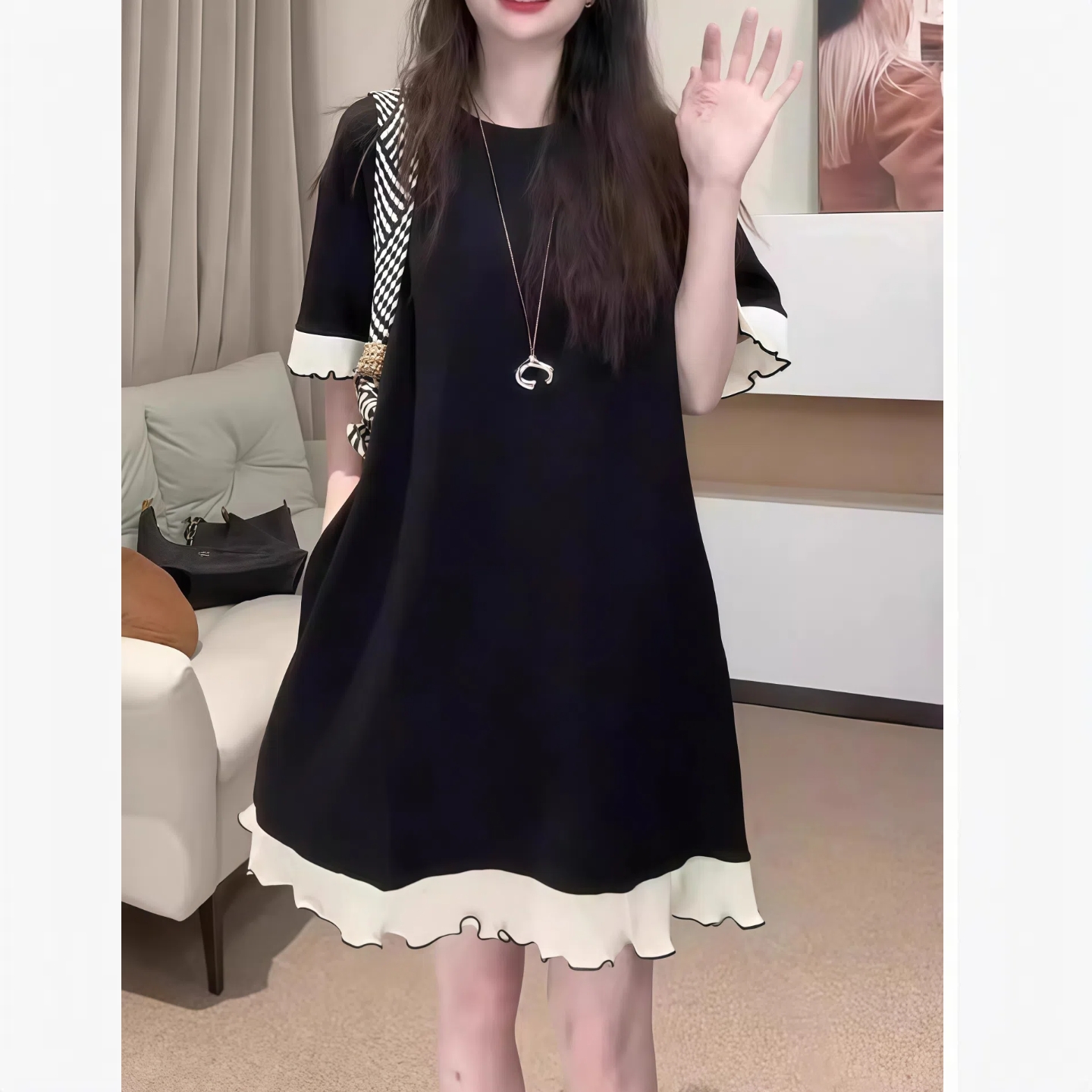 夏日必备！辣妈外出神器——高级感哺乳连衣裙✨