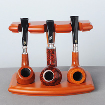 NewBee pipe rack beech vertical handmade solid wood pipe seat 3-position collection display stand mens special accessories