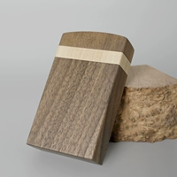 Коробка сигарет шероховатая из черного ореха (пачка 10 сигарет)