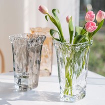 Spanish style handmade flower glass vase Nordic European transparent living room ornaments Modern simple hydroponic