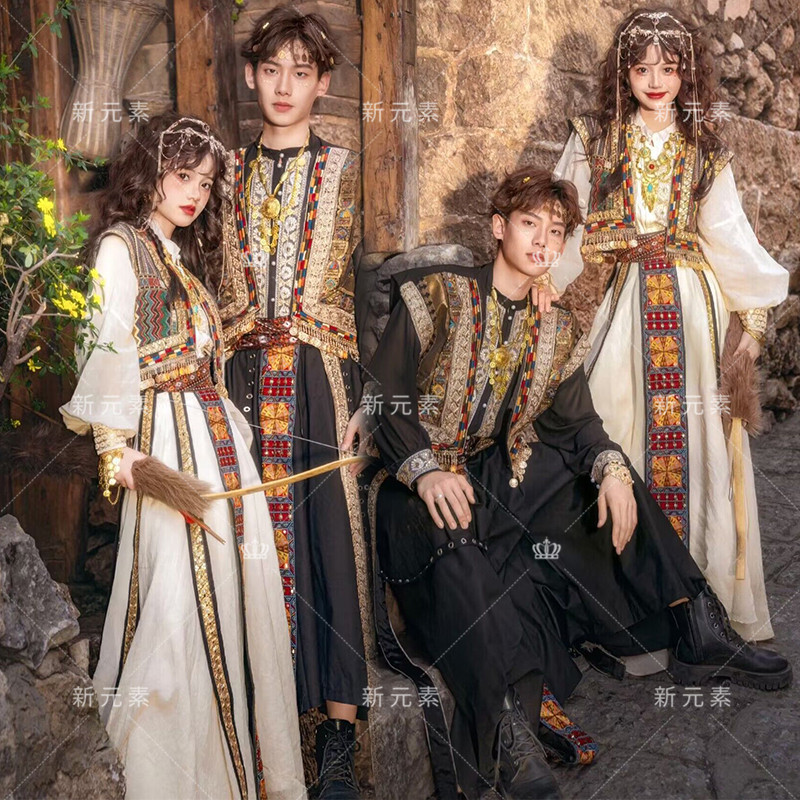 Black Ancient Country Princess Exotic Ethnic Style Xinjiang Tibet Xishuangbanna Couple Photo Shoot Travel Photography Clothing