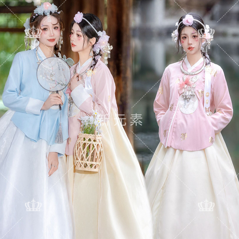 Yanji Korean Clothing, Best Friend Hanbok, Korean Ethnic Studio New Style Internet Celebrity Travel Photography Performance Costume, Stage Ethnic Style Hanbok