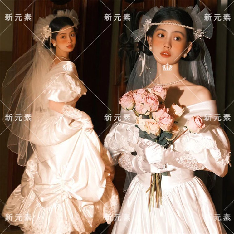  Average code+No. 57 single -piece wedding dress to send gloves   + $14.63 