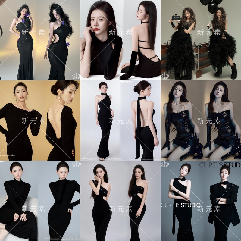 Photo Studio Photography Theme Clothing, Elegant and High-End, Retro Black Portrait Theme, Personal Art Photo Photography Clothing Photo Studio Photography Theme Clothing, Elegant and High-End, Retro Black Portrait Theme, Personal Art Photo Photography Clothing