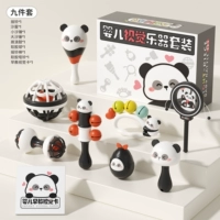 Комплект, погремушка, подарочная коробка, с медвежатами, панда, 9 шт, раннее развитие