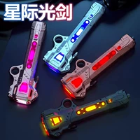 Игрушка, телескопический неоновый мигающий световой меч для мальчиков с лазером, подарок на день рождения