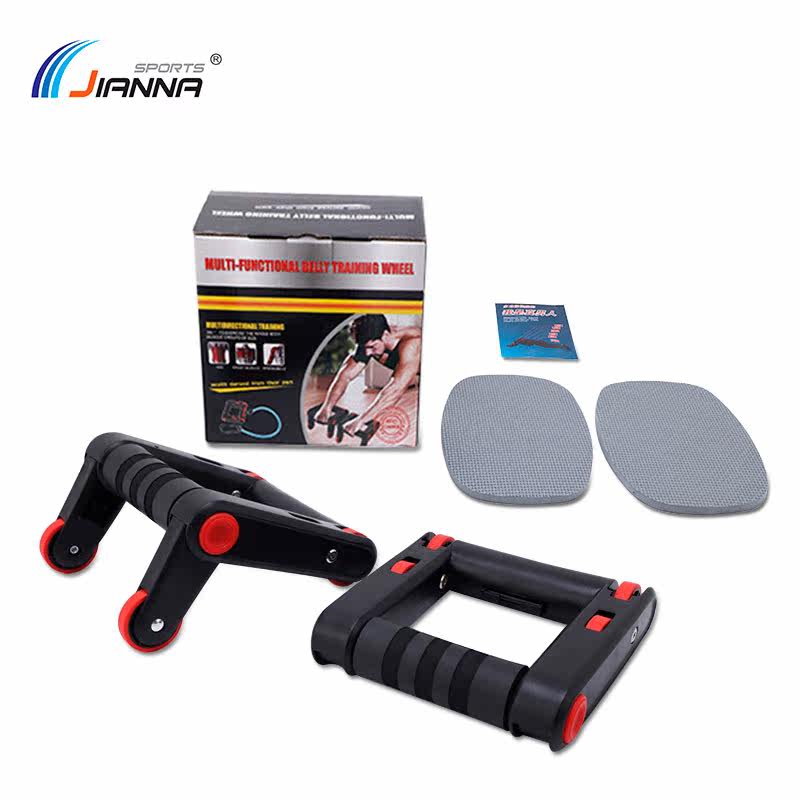 Automatic rebound bodybuilding wheel multifunction folding fugely body bracket 3 fit 1 pull rope super strong rebound bodybuilding wheel