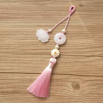 Cui ink smoke yarn brooch female accessories Hanfu press flap pendant ancient style jewelry cheongsam press fringe pendant