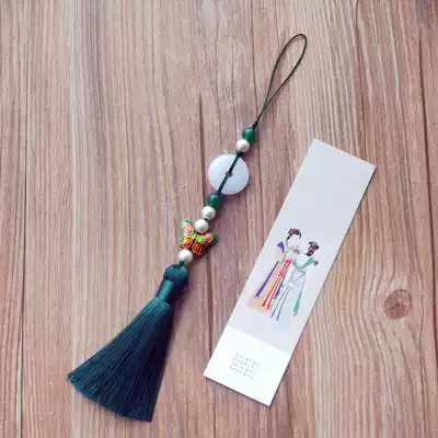 Fan drop, flat buckle, tassel, ancient style, Hanfu accessories, Chinese cheongsam, flute tassel pendant