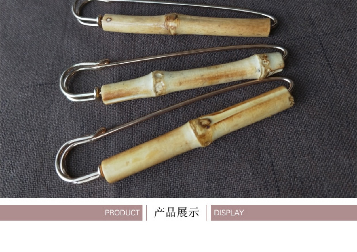 [Lễ hội cao] Tre Tre Trâm Áo khoác cardigan Áo choàng Khóa Khóa Retro Chân lớn Nữ Phụ kiện ghim cài áo sơ mi nam