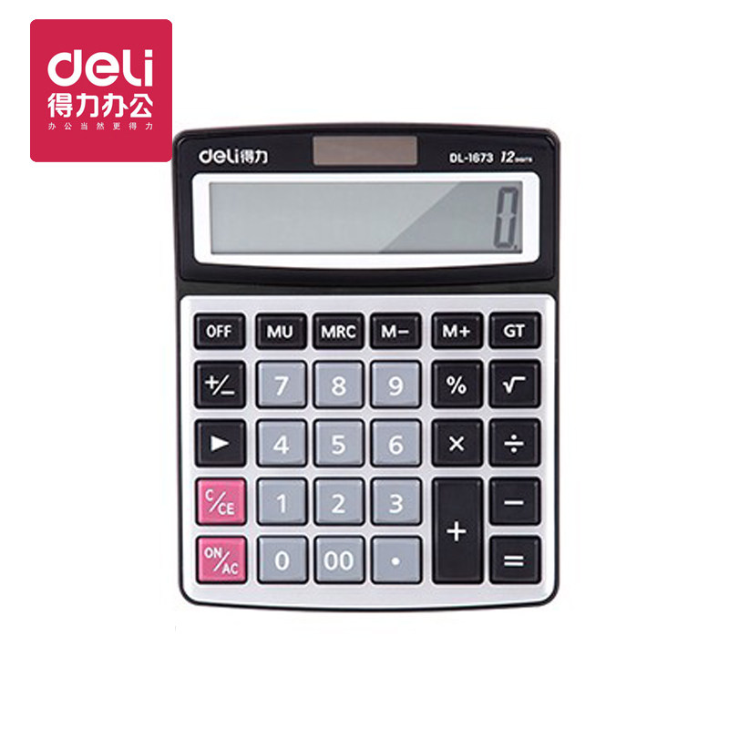 Able 1673 Finance Office Calculator Accounting computer 12 big-screen dual power solar calculator