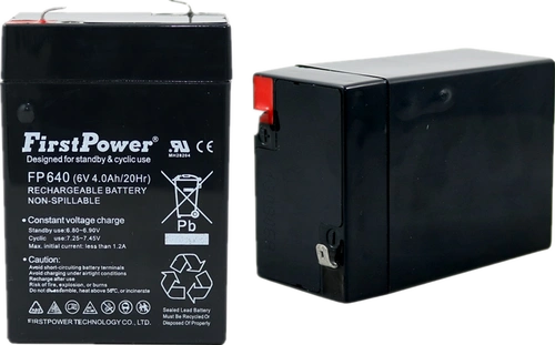 FirstPower One Electric Storage Battery 6V4AH Популярное освещение Популярное освещение сплющено для фиксации электронного масштаба