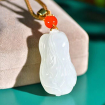Xinjiang Afghanistan White Jade Cabbage 100 Property Fortune Pendant Item Pendant Poly Baocai Mens and Mens Auspicious Pendant