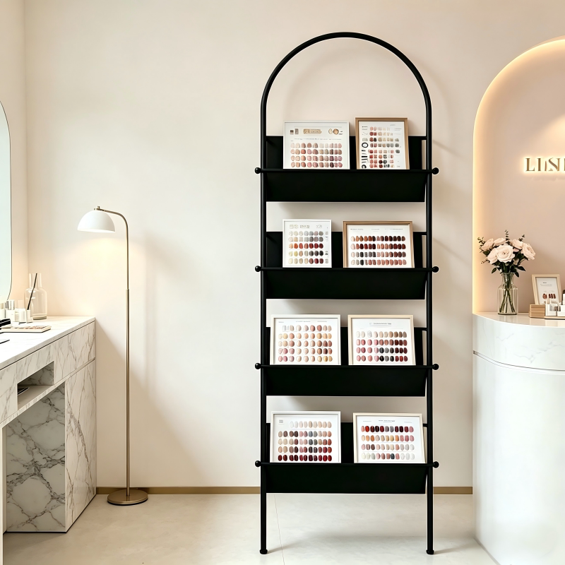 Manufacturer's New Creative Simple Wall-Mounted Storage Rack for Nail Salons, Multi-Layer Storage and Display Rack for Nail Color Samples Manufacturer's New Creative Simple Wall-Mounted Storage Rack for Nail Salons, Multi-Layer Storage and Display Rack for Nail Color Samples